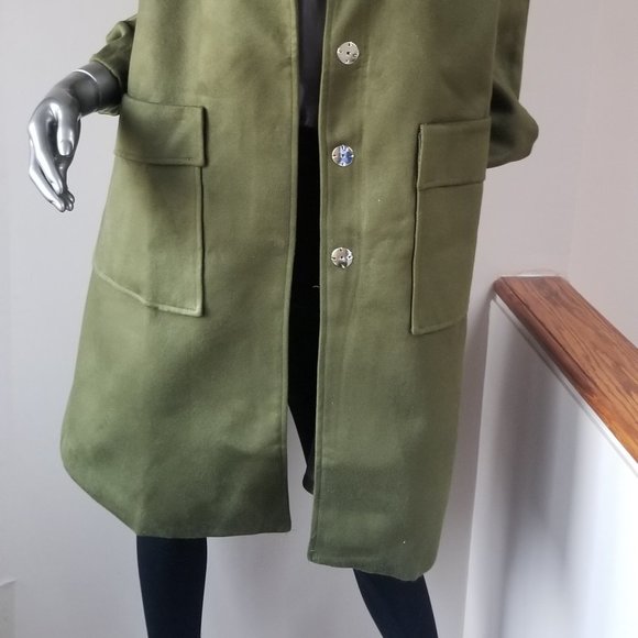 Khaki Green Coat - Picture 7 of 9